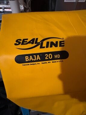 Sea Line Baja 20 and 10 Yellow Dry Bag with Blue Trim.